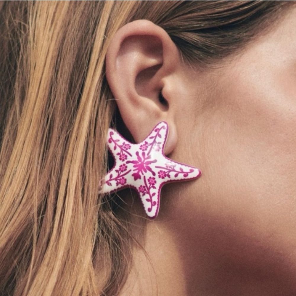 ZARA STAR EARRINGS NWT 1856/046/250 SS25